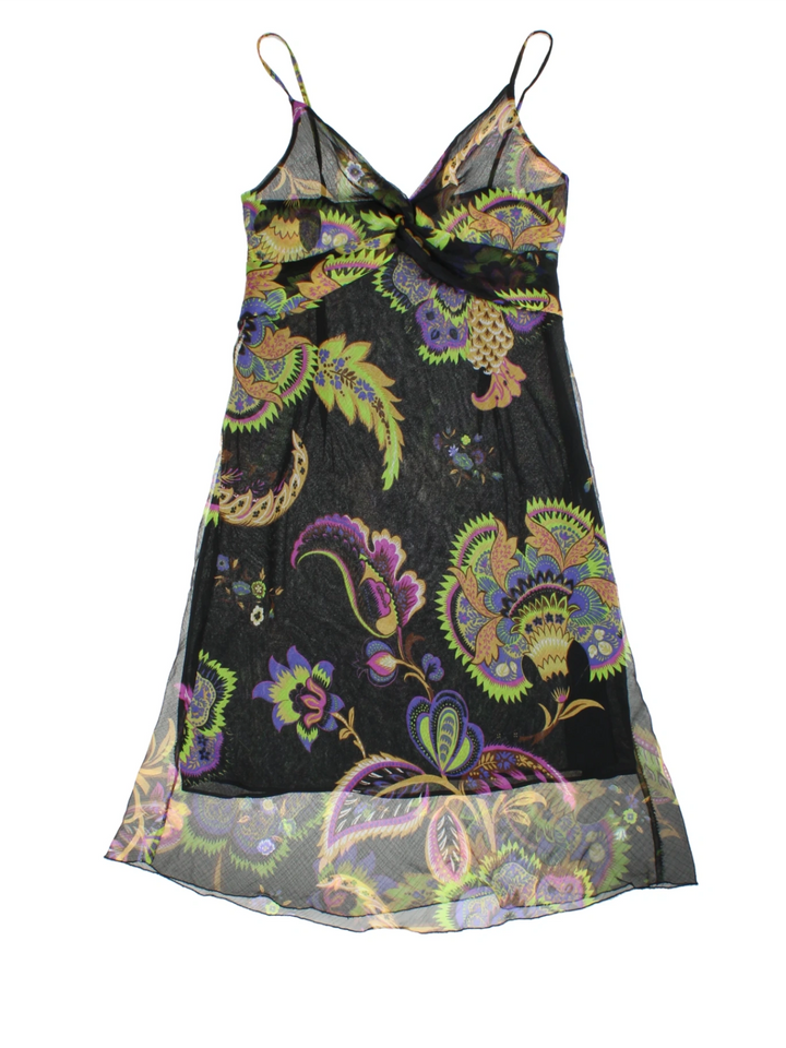 Y2K Paisley Midi Dress (Size S)