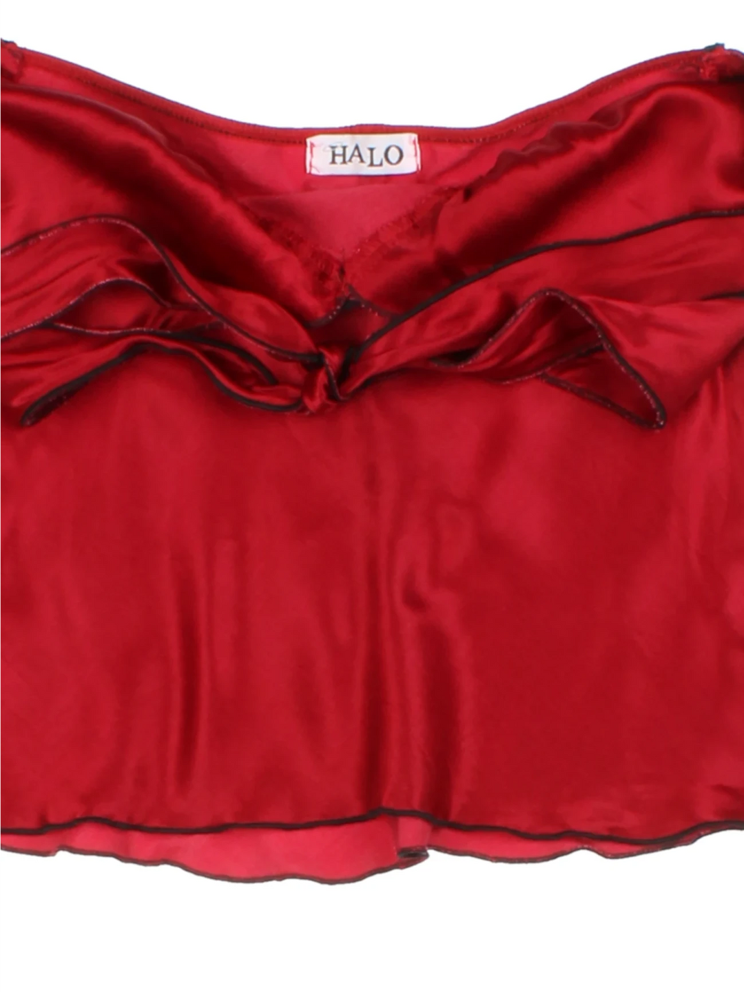 Y2K Satin Halter Top (Size S)