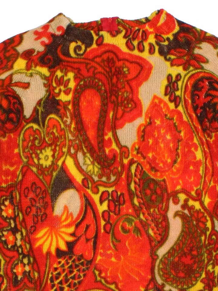 70's Paisley Knit Jumper (Size M)