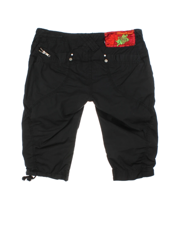 Y2K Lace-Up Cargo Shorts (Size S)