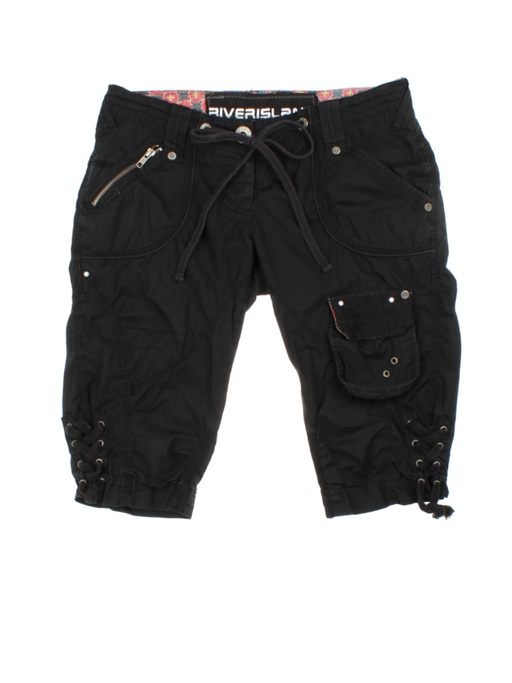 Y2K Lace-Up Cargo Shorts (Size S)