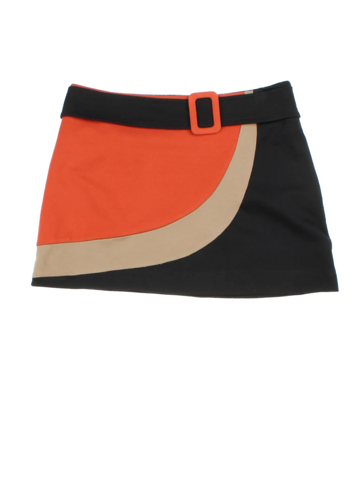 Vintage Colourblock Mini Skirt (Size M)