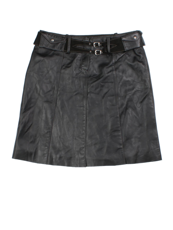 Y2K Leather Mini Skirts (Size XL)