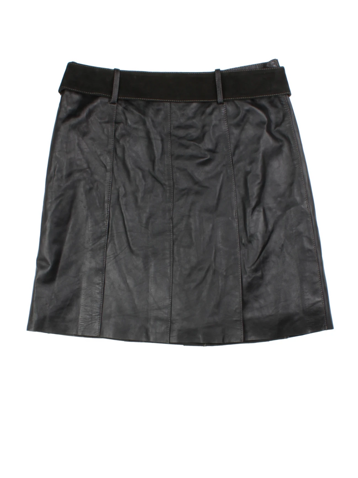 Y2K Leather Mini Skirts (Size XL)