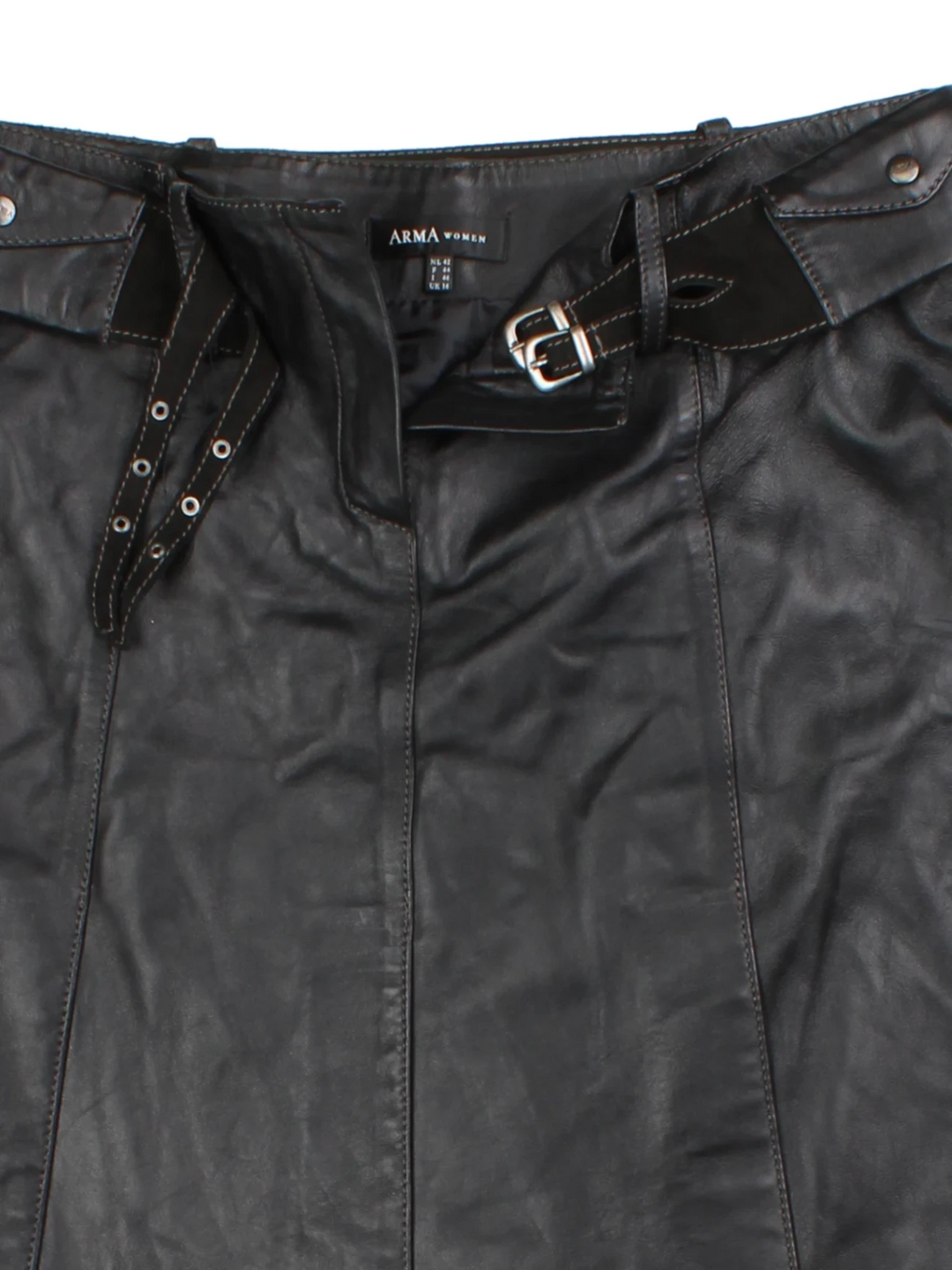 Y2K Leather Mini Skirts (Size XL)