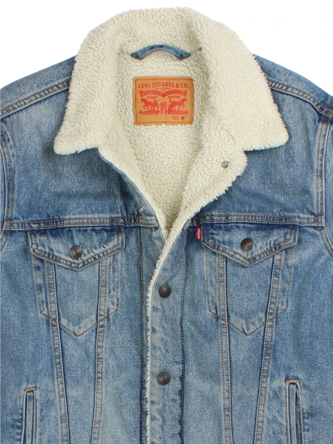 Levi Strauss Sherpa Denim Trucker Jacket (Size M)