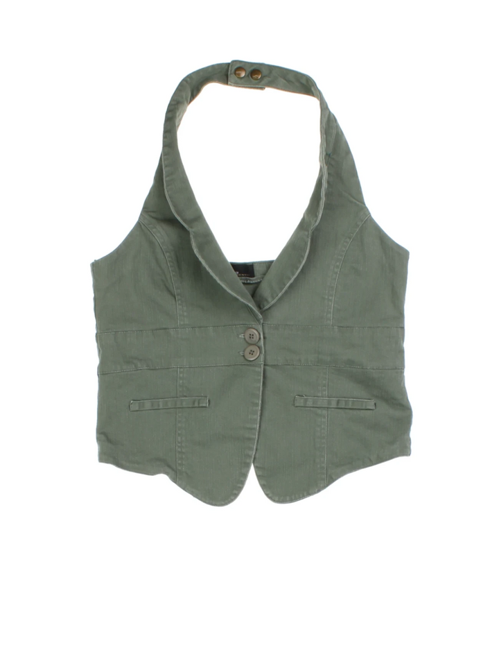 Y2K Halterneck Waistcoat (Size L)