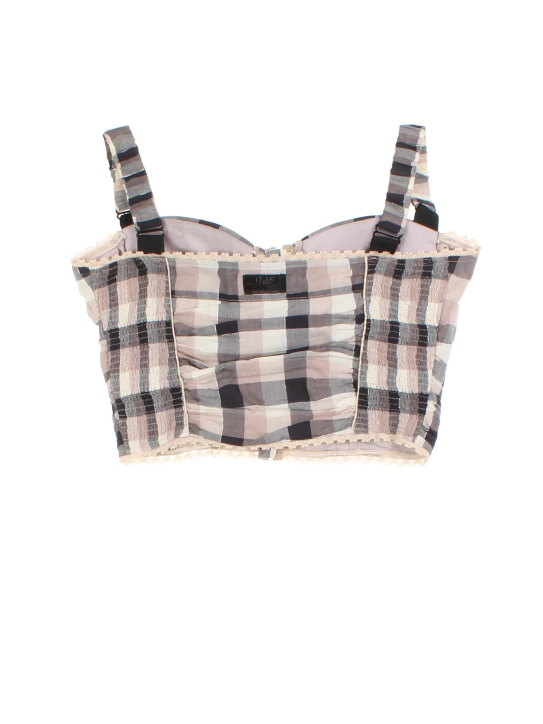 Guess Checked Crop Top (Size M)