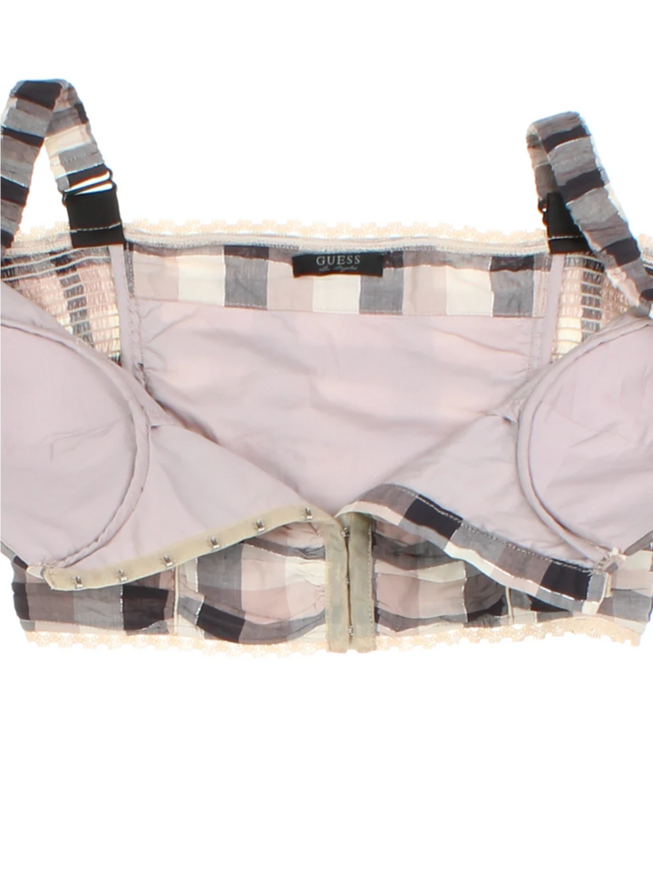 Guess Checked Crop Top (Size M)