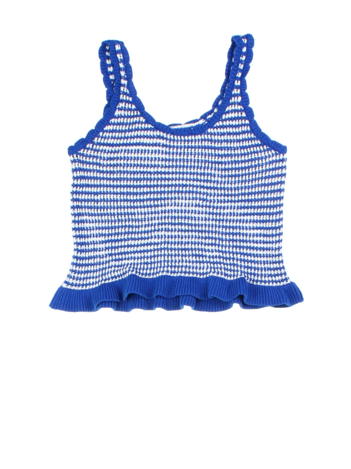Y2K Frill Knit Top (Size S)
