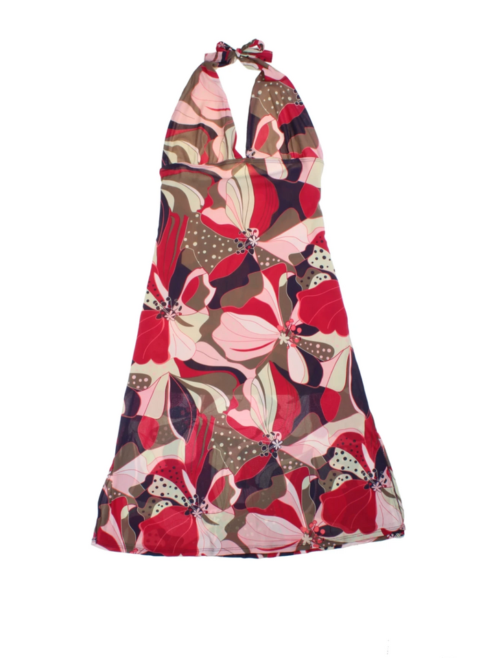Y2K Floral Midi Dress (Size XS)