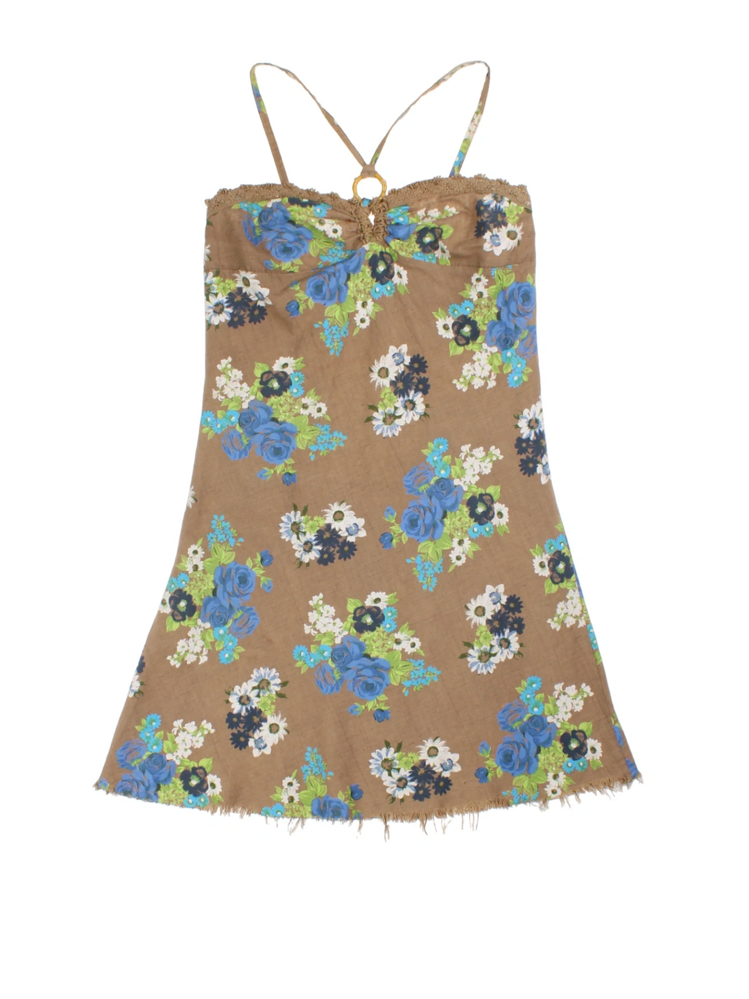 Y2K Floral Mini Dress (Size S)