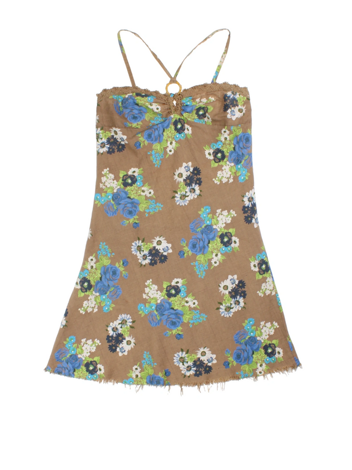 Y2K Floral Mini Dress (Size S)