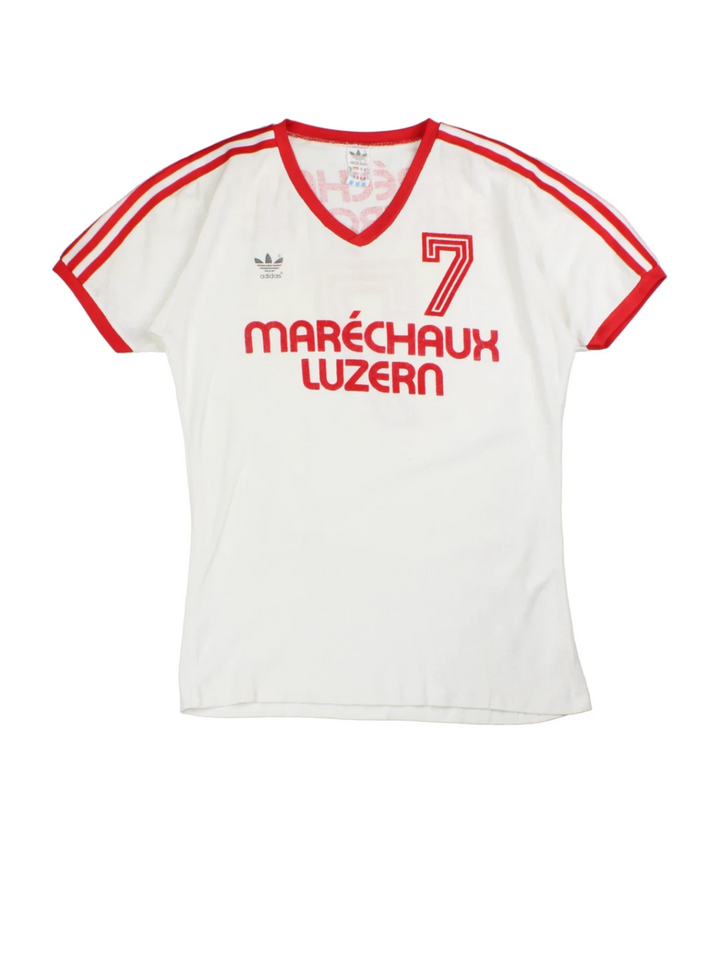 80's Adidas Marechaux Luzern Football Top (Size S)