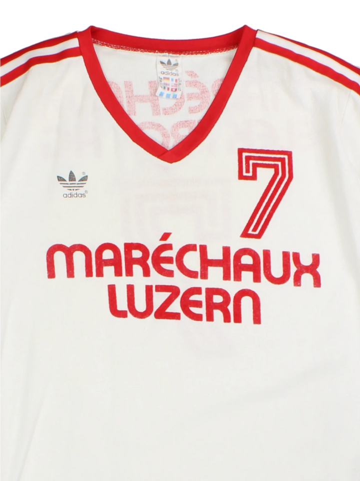 80's Adidas Marechaux Luzern Football Top (Size S)