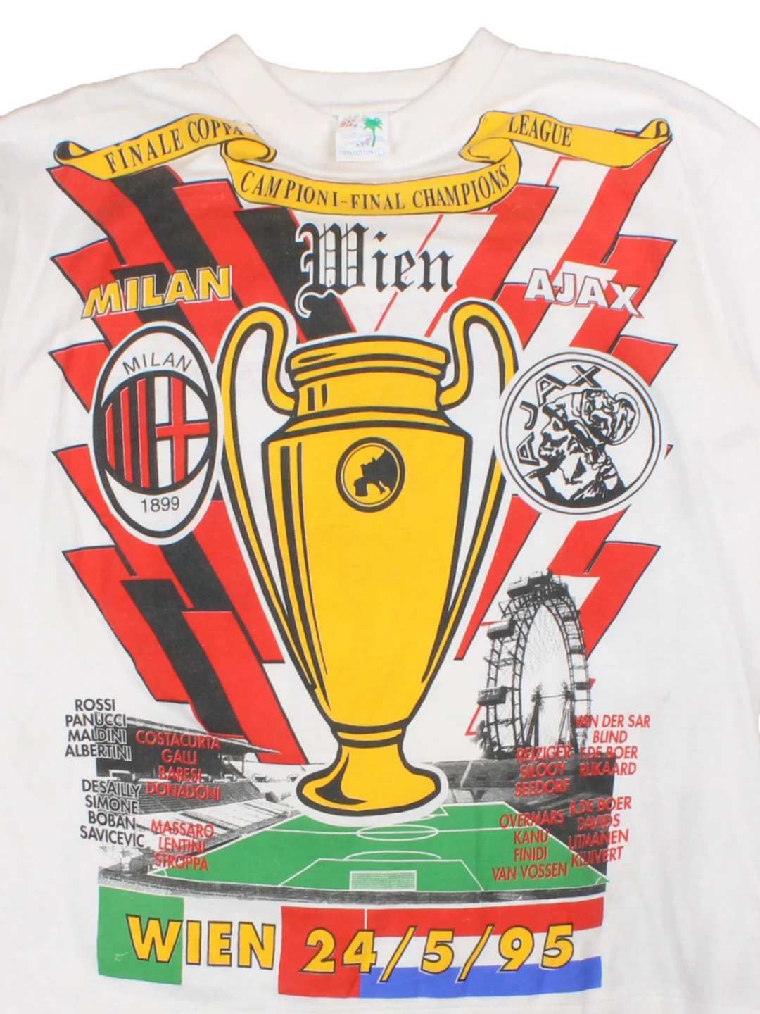 94-95 AC Milan Champions League T-Shirt (Size M)