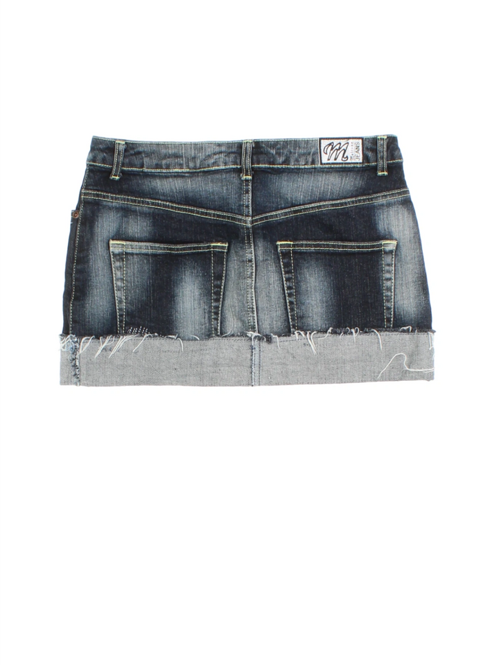Y2K Denim Mini Skirt (Size XS)