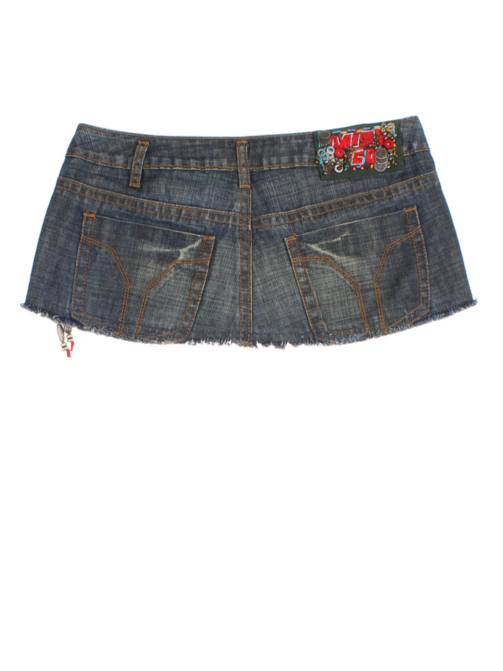 Miss Sixty Embellished Mini Skirt (Size L)