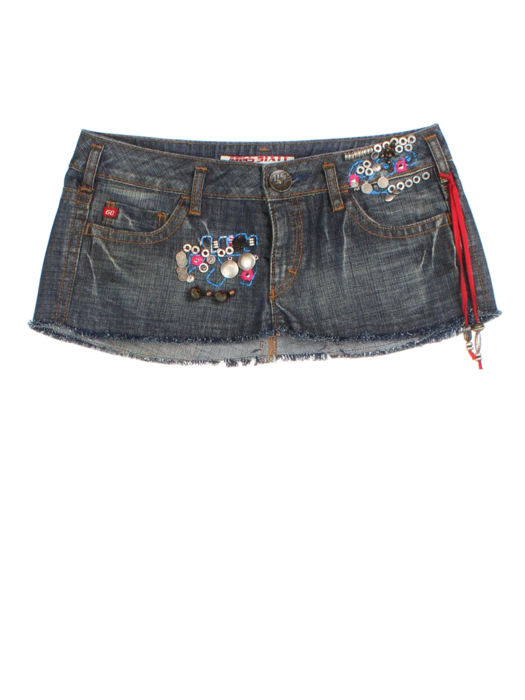 Miss Sixty Embellished Mini Skirt (Size L)