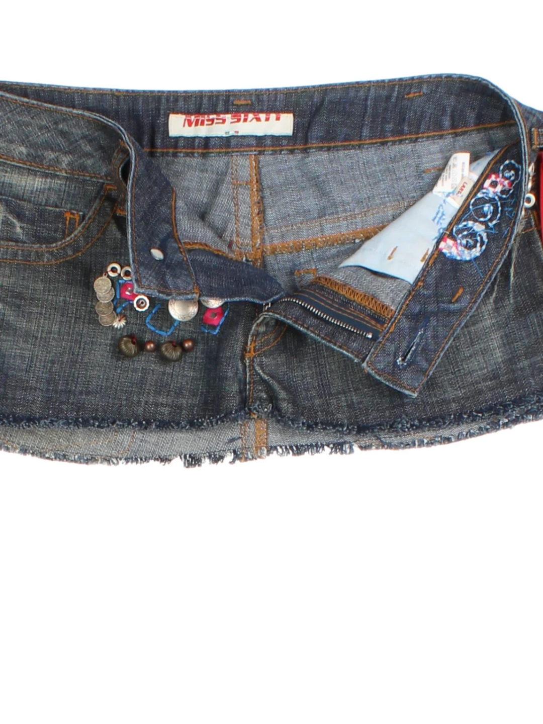 Miss Sixty Embellished Mini Skirt (Size L)