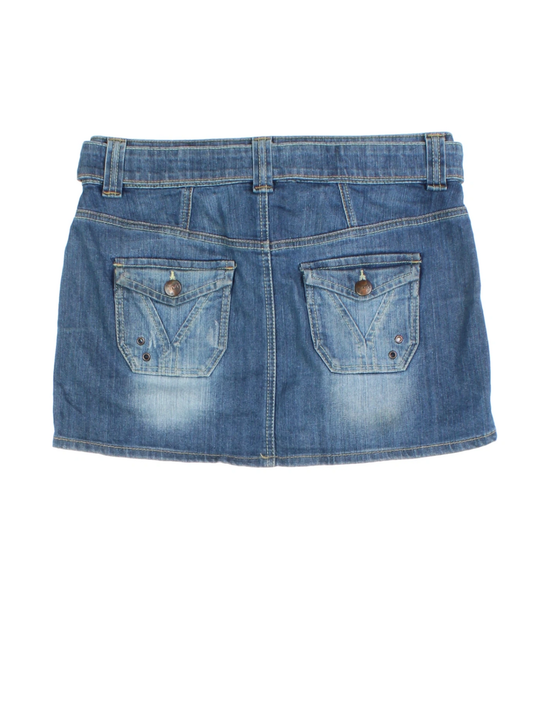 Y2K Denim Mini Skirt (Size L)