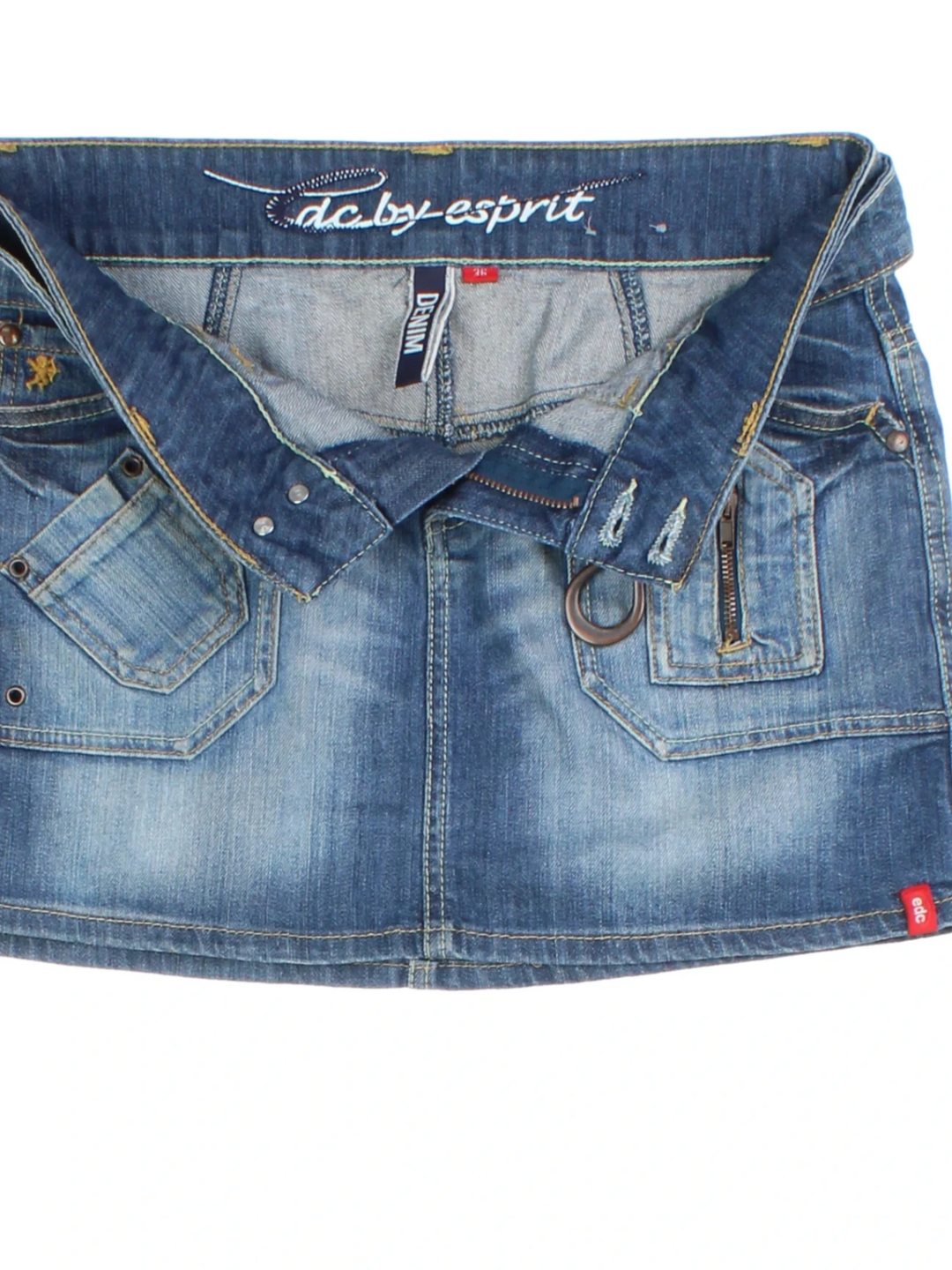 Y2K Denim Mini Skirt (Size L)