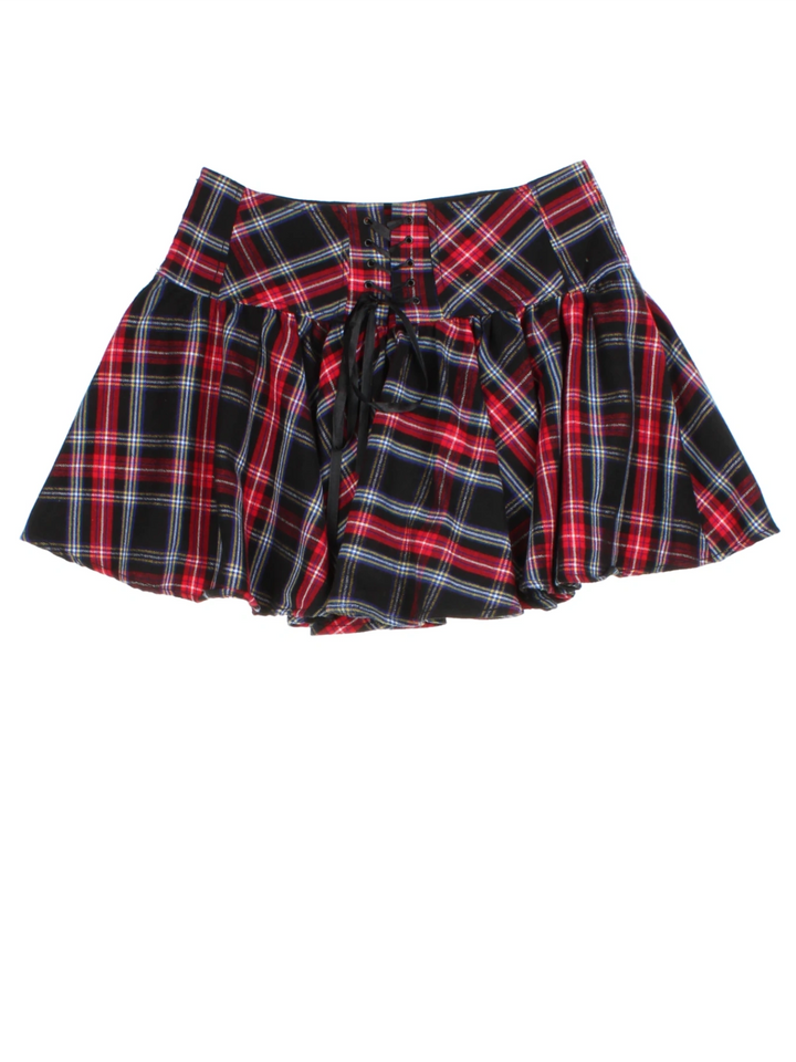 Y2K Tartan Mini Skirt (Size M)