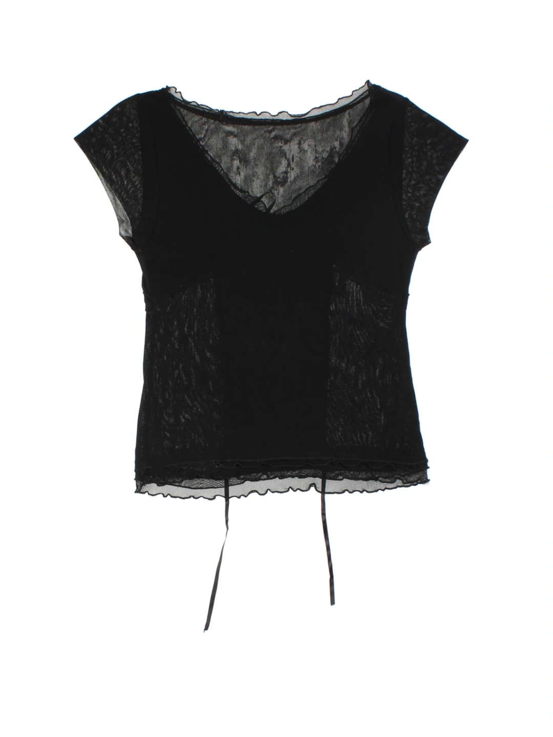 Y2K Sheer Mesh Top (Size S)