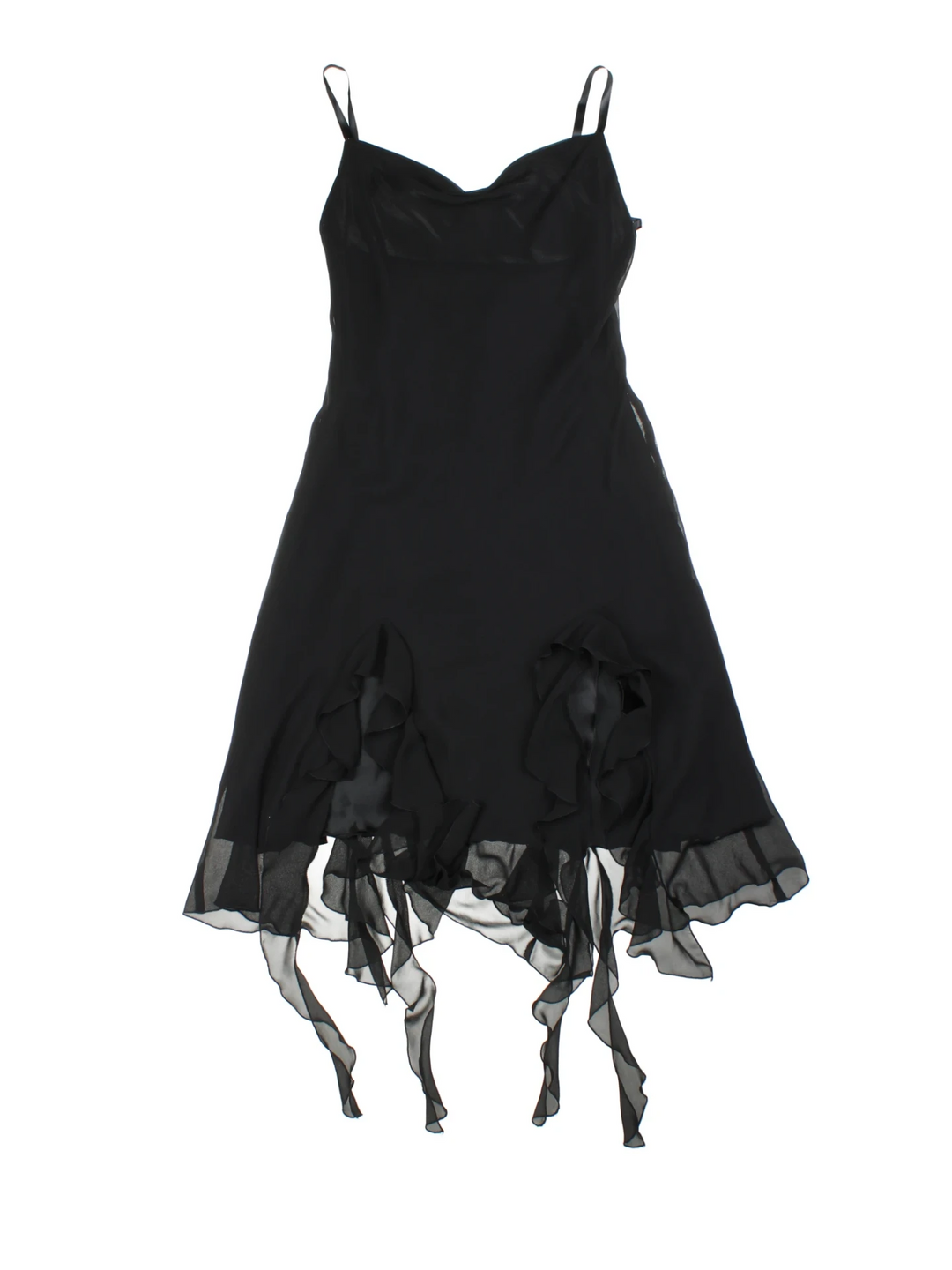 Y2K Layered Mesh Midi Dress (Size XXS)