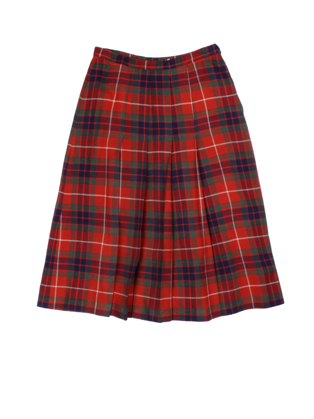 Wool Kilt Midi Skirt (Size XS)
