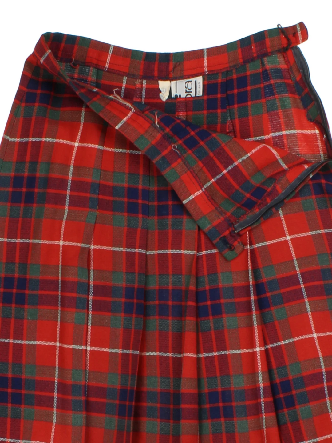 Wool Kilt Midi Skirt (Size XS)