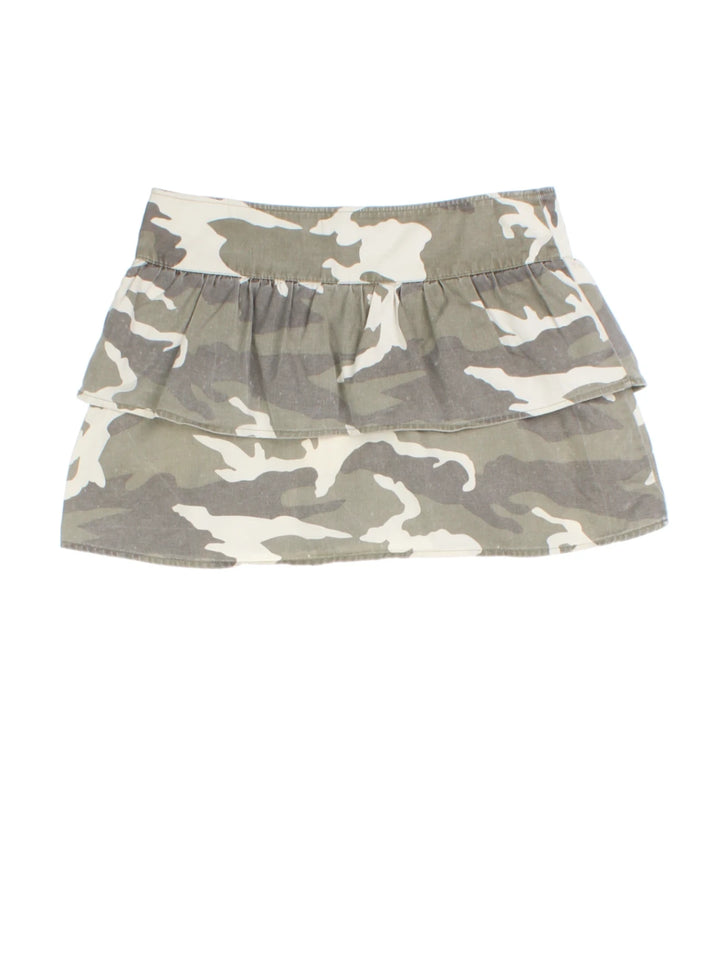 Y2K Camouflage Skirt (Size S)