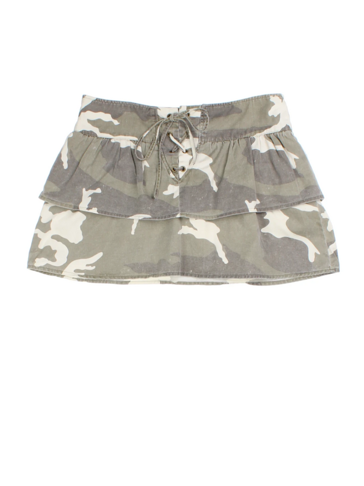 Y2K Camouflage Skirt (Size S)