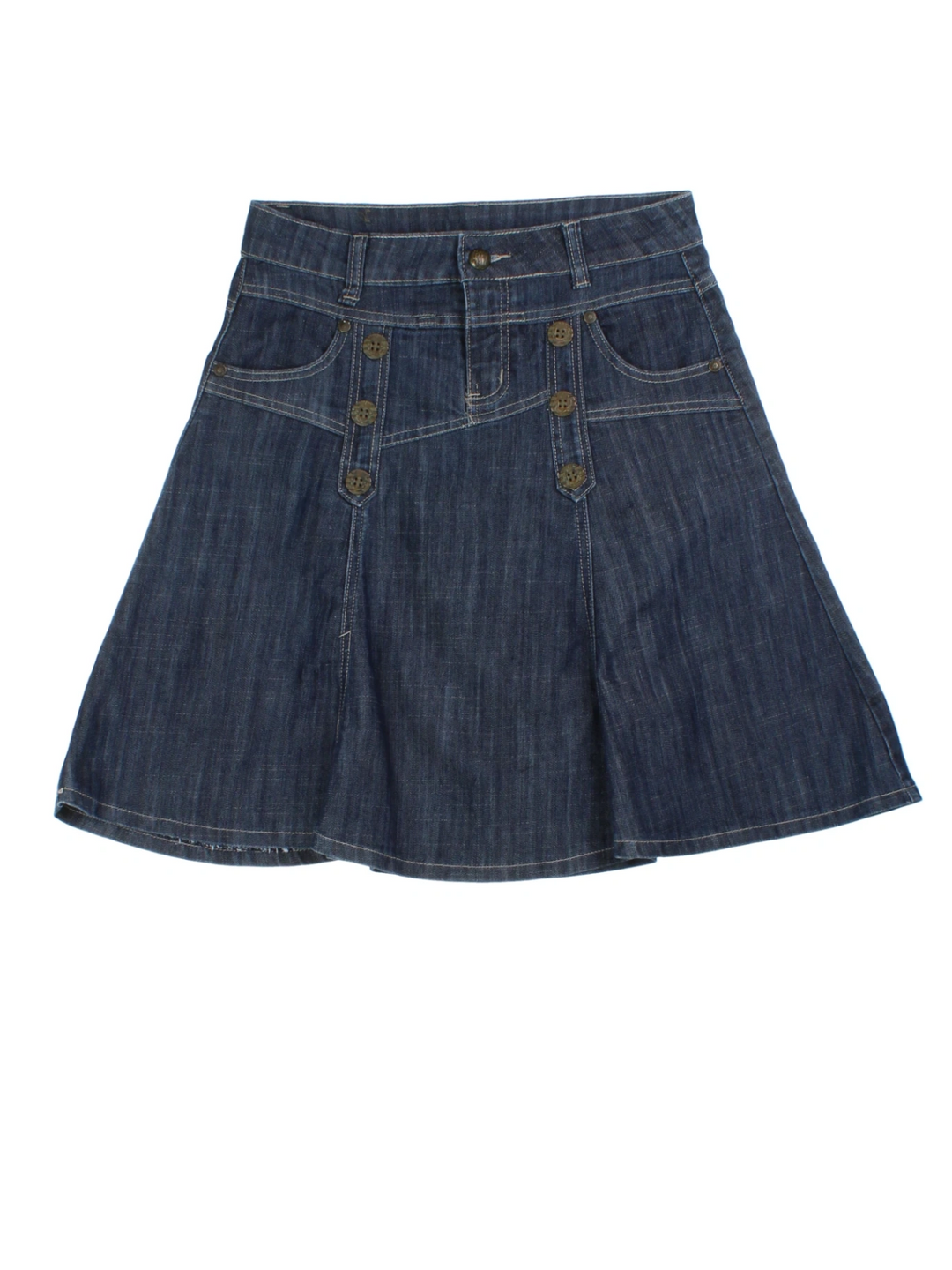 Y2K Denim Mini Skirt (Size L)