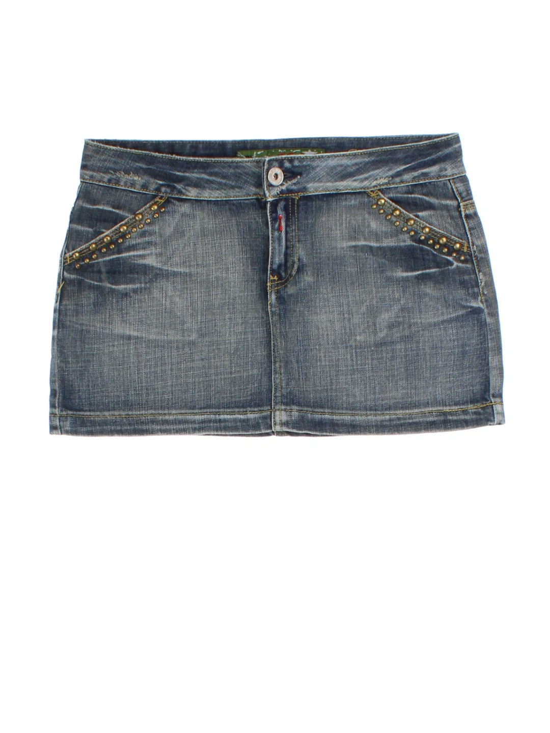 Y2K Denim Mini Skirt (Size M)