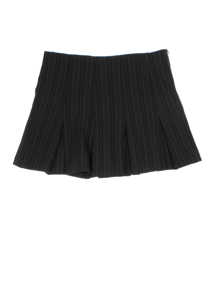 Y2K Pinstripe Mini Skirt (Size L)