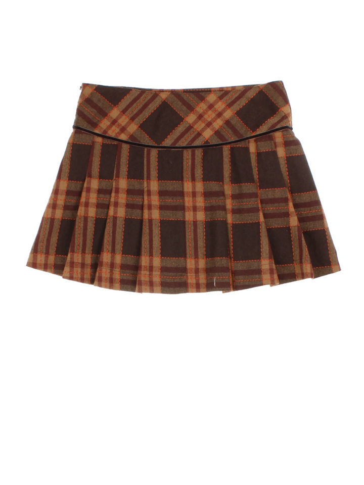 Y2K Checked Mini Skirt (Size S)