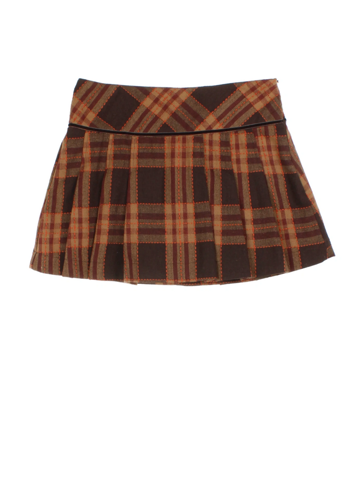 Y2K Checked Mini Skirt (Size S)