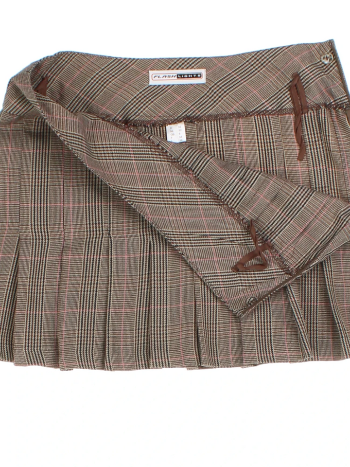 Y2K Pleated Mini Skirt (Size XXS)