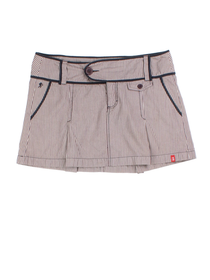 Y2K Striped Mini Skirt (Size M)