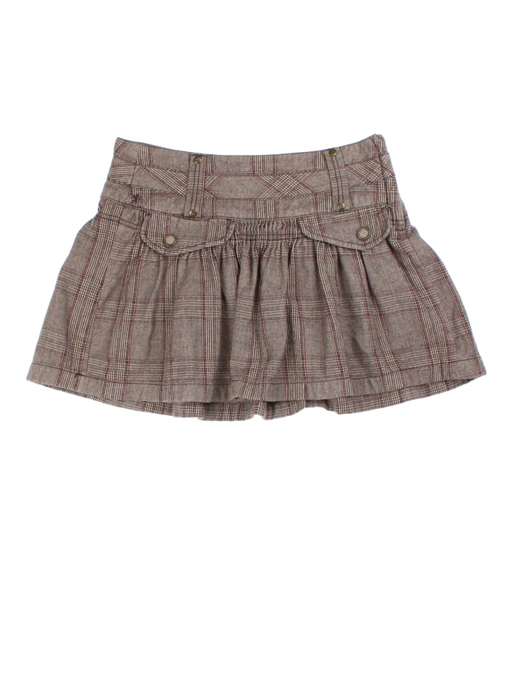 Y2K Plaid Mini Skirt (Size M)