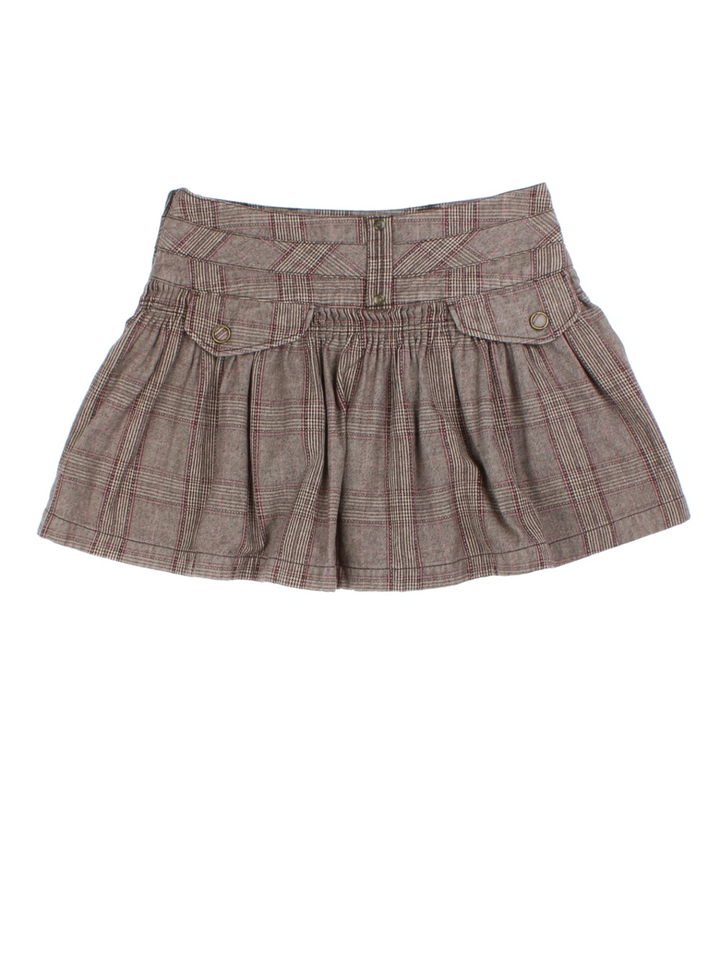 Y2K Plaid Mini Skirt (Size M)