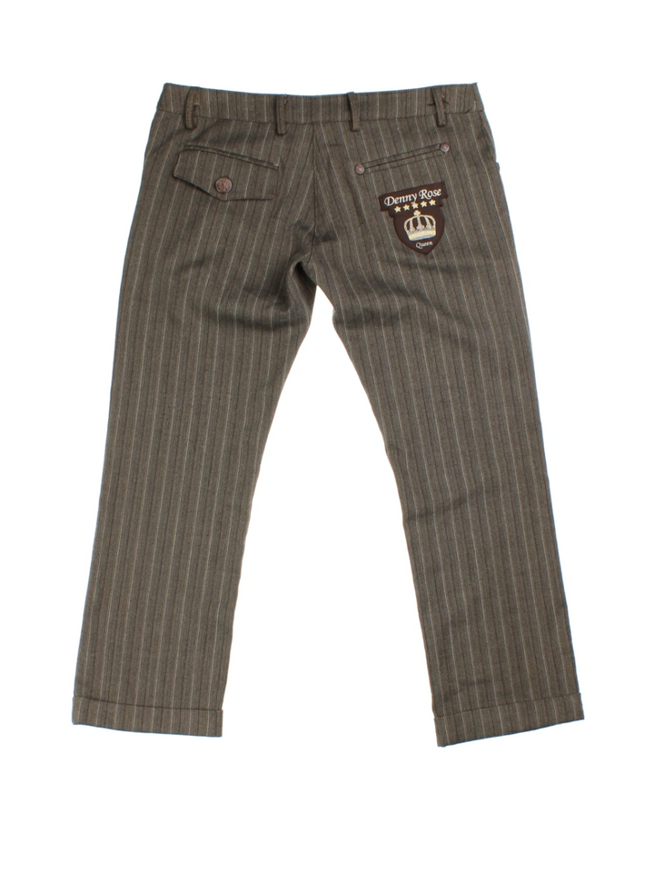 Y2K Denny Rose Pinstripe Capri Trousers (Size M)
