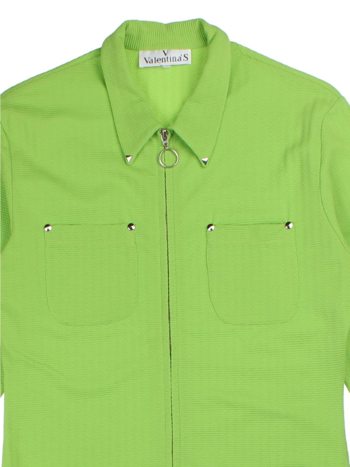 Y2K Zip Top  (Size L)