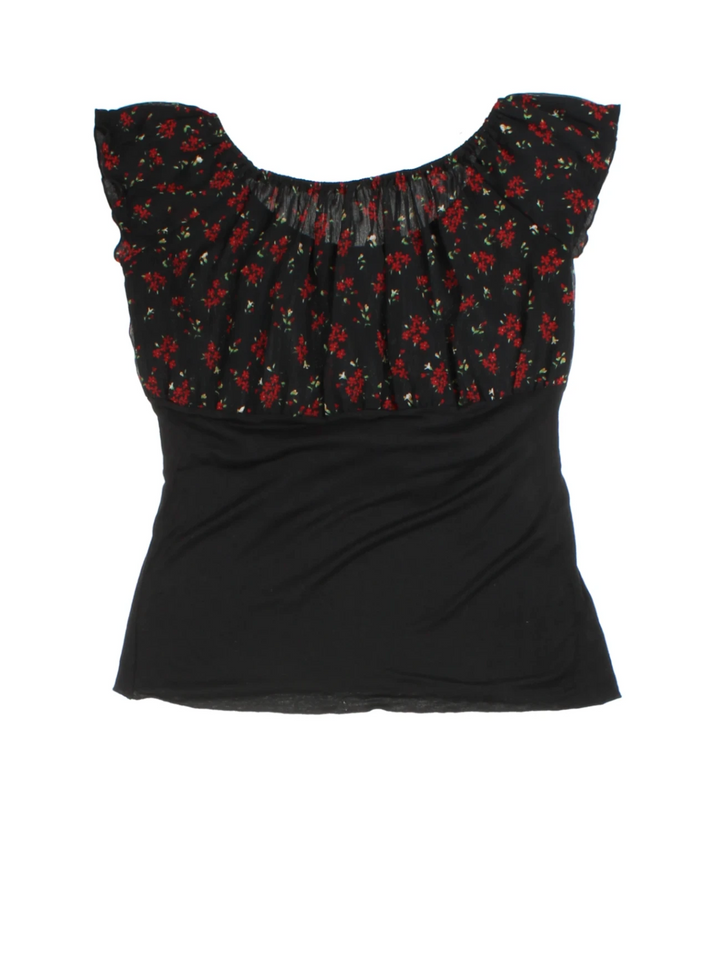 Y2K Floral Top (Size L)