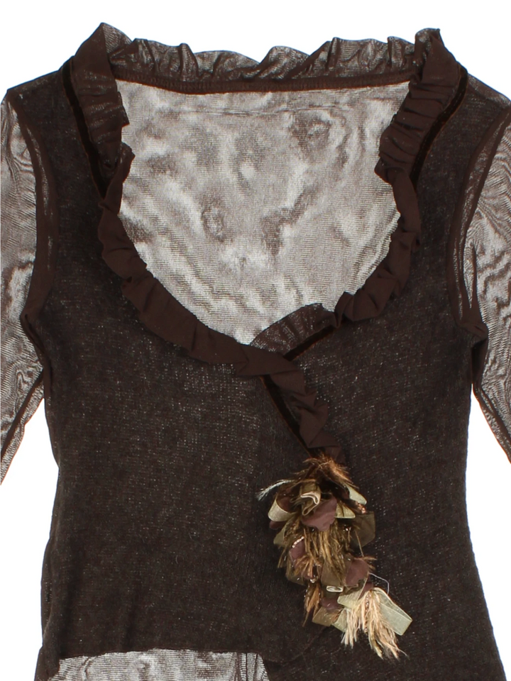 Y2K Sheer Blouse (Size XXS)