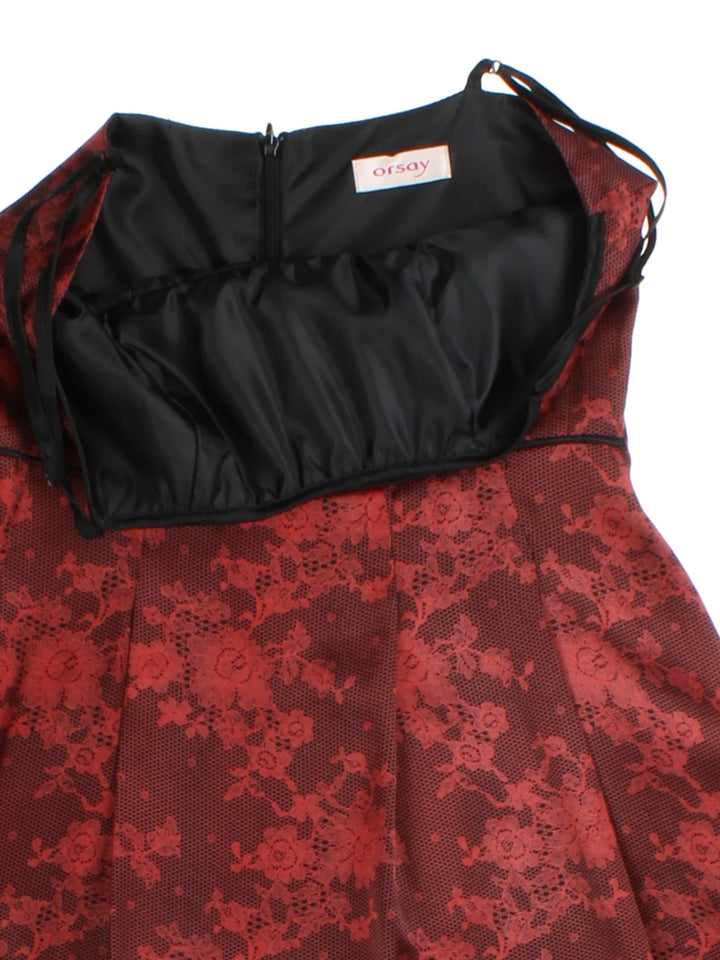 Y2K Layered Floral Mini Dress (Size L)