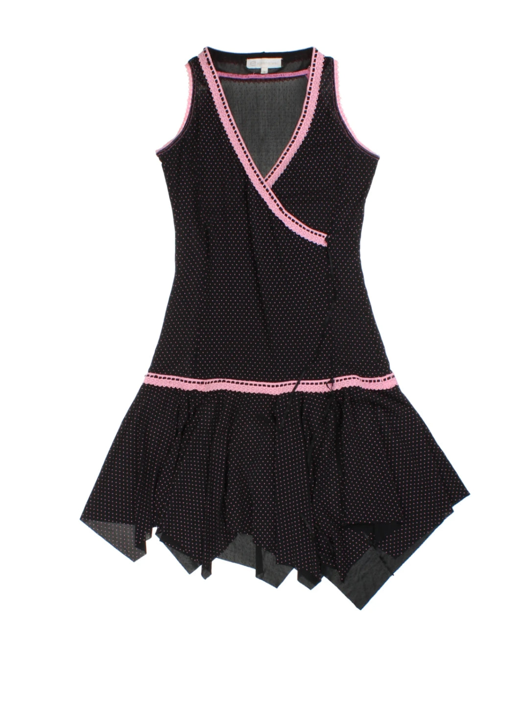 Y2K Polka Dot Mini Dress (Size XXS)