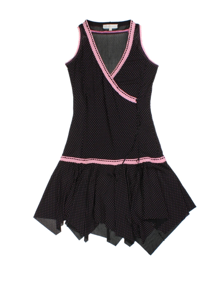 Y2K Polka Dot Mini Dress (Size XXS)