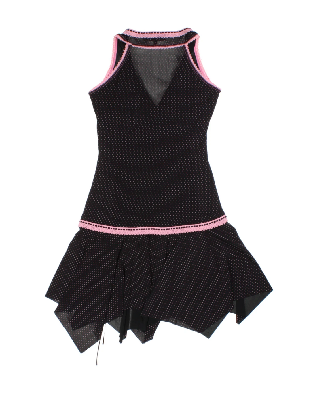 Y2K Polka Dot Mini Dress (Size XXS)